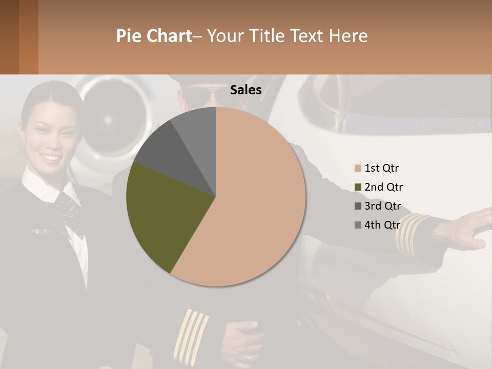 A Man And A Woman Standing In Front Of A Plane PowerPoint Template