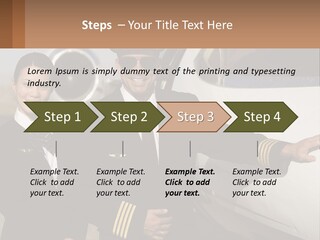 A Man And A Woman Standing In Front Of A Plane PowerPoint Template