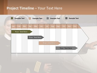 A Man And A Woman Standing In Front Of A Plane PowerPoint Template