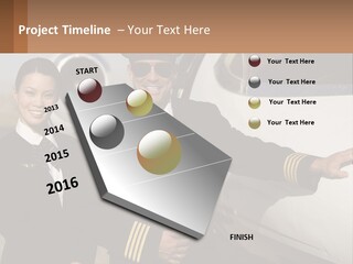 A Man And A Woman Standing In Front Of A Plane PowerPoint Template