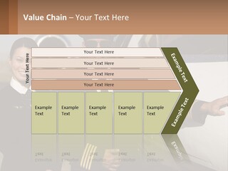 A Man And A Woman Standing In Front Of A Plane PowerPoint Template