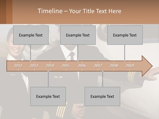 A Man And A Woman Standing In Front Of A Plane PowerPoint Template