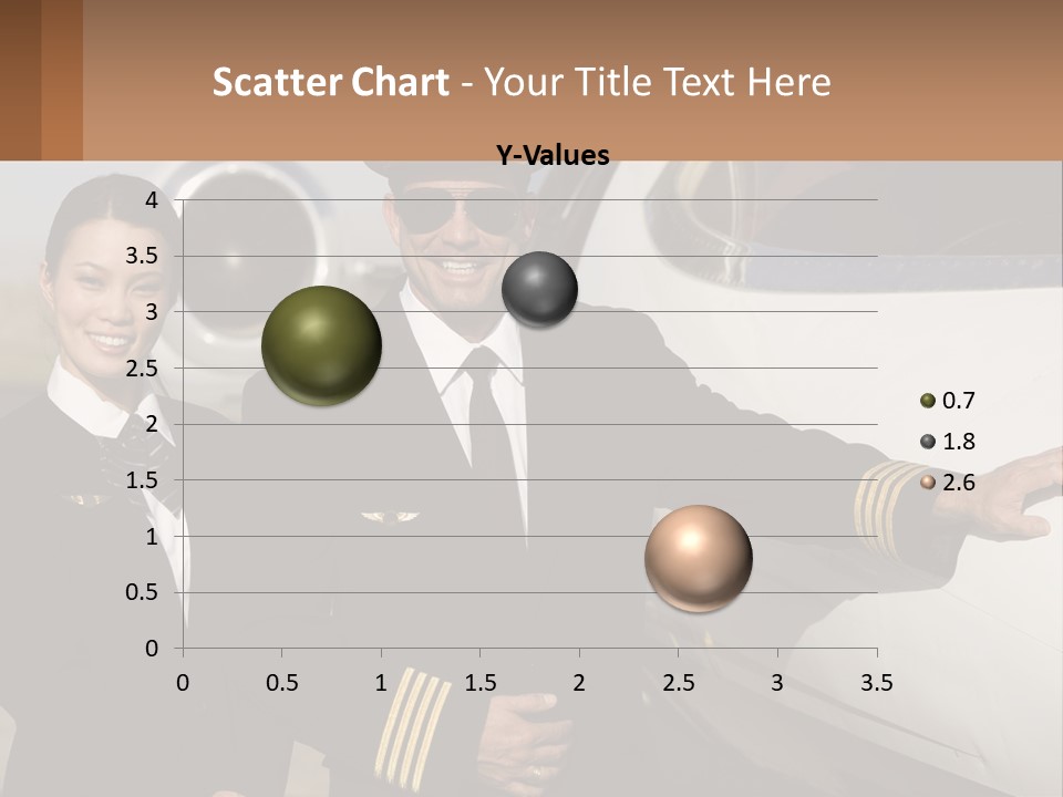 A Man And A Woman Standing In Front Of A Plane PowerPoint Template