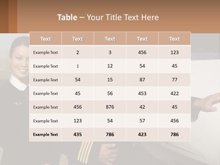 A Man And A Woman Standing In Front Of A Plane PowerPoint Template