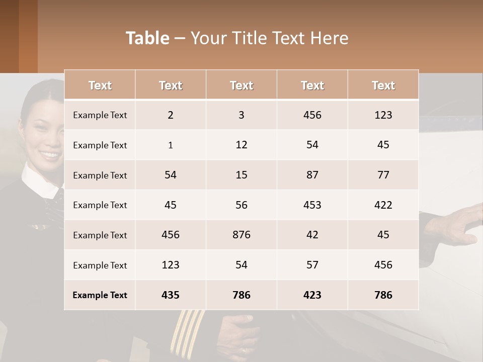 A Man And A Woman Standing In Front Of A Plane PowerPoint Template