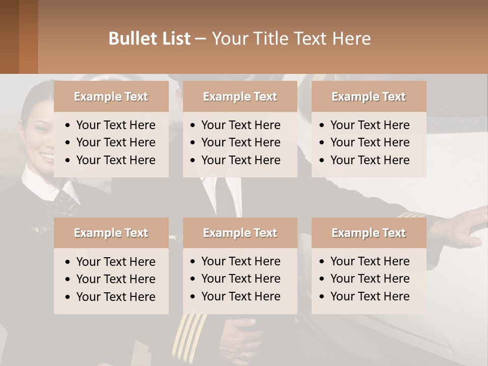 A Man And A Woman Standing In Front Of A Plane PowerPoint Template