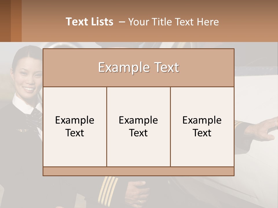 A Man And A Woman Standing In Front Of A Plane PowerPoint Template