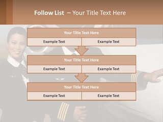 A Man And A Woman Standing In Front Of A Plane PowerPoint Template