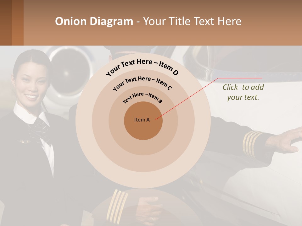 A Man And A Woman Standing In Front Of A Plane PowerPoint Template