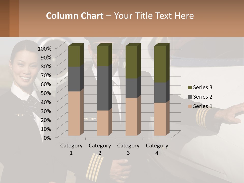 A Man And A Woman Standing In Front Of A Plane PowerPoint Template