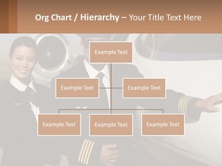 A Man And A Woman Standing In Front Of A Plane PowerPoint Template