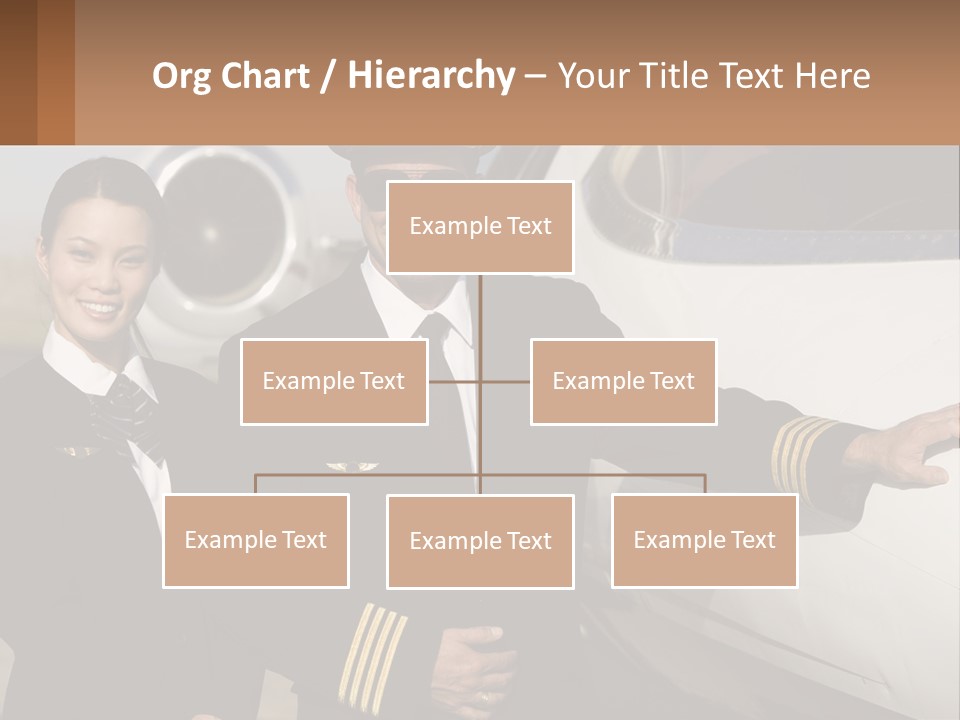 A Man And A Woman Standing In Front Of A Plane PowerPoint Template