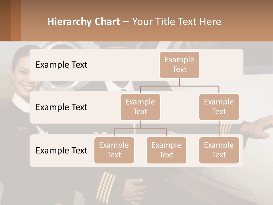 A Man And A Woman Standing In Front Of A Plane PowerPoint Template