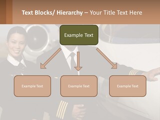 A Man And A Woman Standing In Front Of A Plane PowerPoint Template
