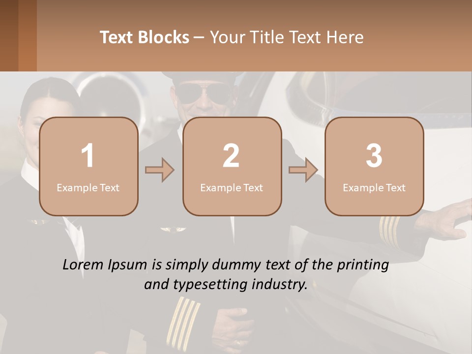 A Man And A Woman Standing In Front Of A Plane PowerPoint Template