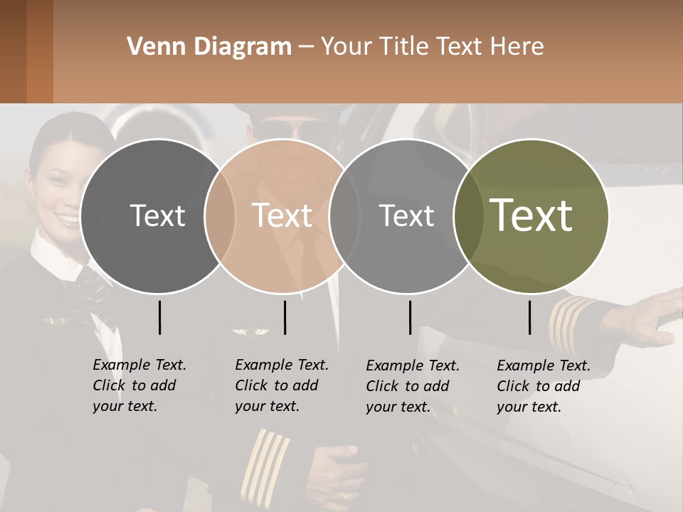 A Man And A Woman Standing In Front Of A Plane PowerPoint Template