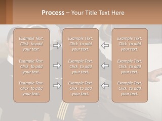 A Man And A Woman Standing In Front Of A Plane PowerPoint Template