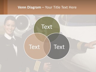 A Man And A Woman Standing In Front Of A Plane PowerPoint Template