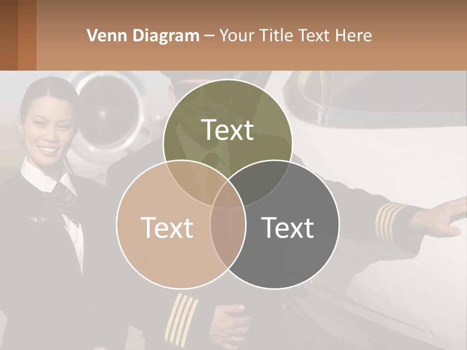 A Man And A Woman Standing In Front Of A Plane PowerPoint Template