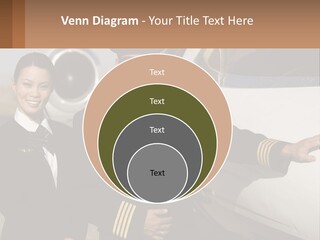 A Man And A Woman Standing In Front Of A Plane PowerPoint Template