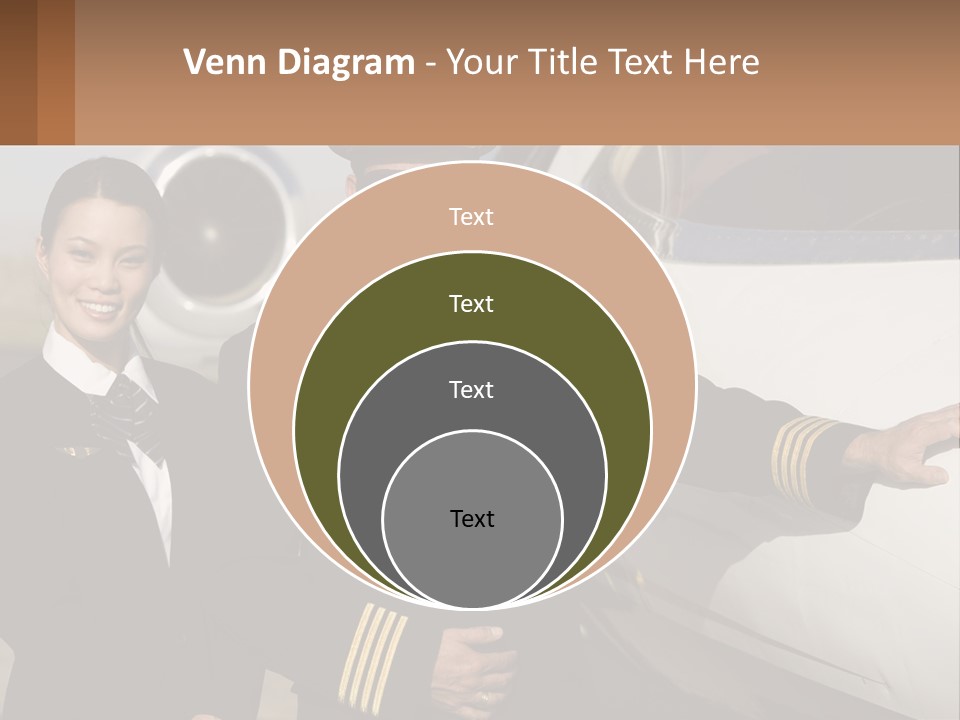 A Man And A Woman Standing In Front Of A Plane PowerPoint Template