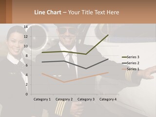 A Man And A Woman Standing In Front Of A Plane PowerPoint Template