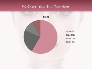 A Woman With Blue Eyes Is Shown In This Powerpoint Presentation PowerPoint Template