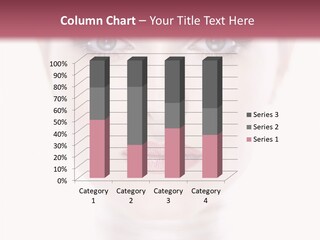 A Woman With Blue Eyes Is Shown In This Powerpoint Presentation PowerPoint Template