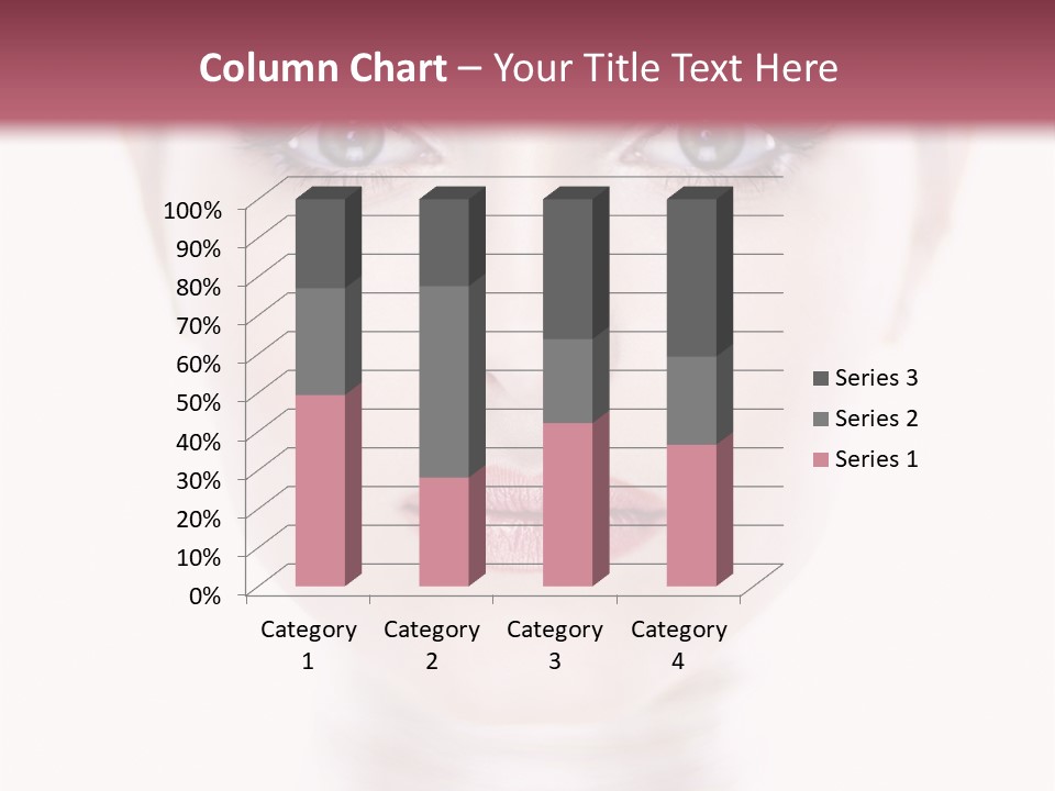 A Woman With Blue Eyes Is Shown In This Powerpoint Presentation PowerPoint Template