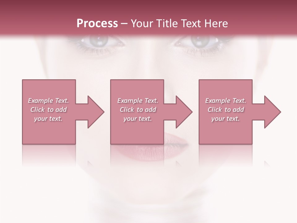 A Woman With Blue Eyes Is Shown In This Powerpoint Presentation PowerPoint Template