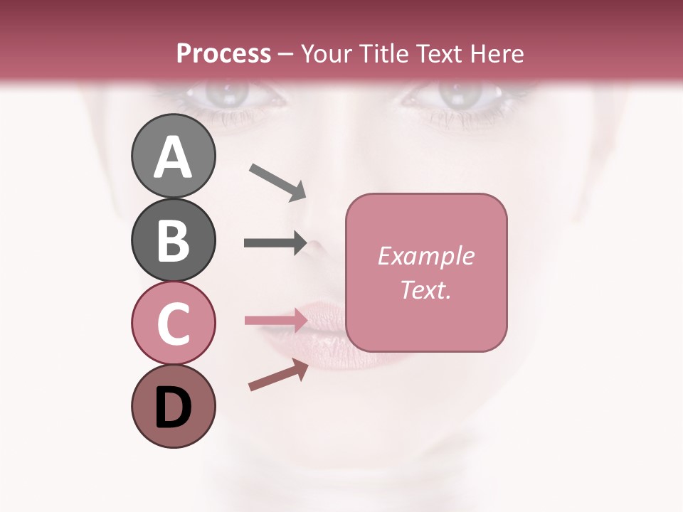 A Woman With Blue Eyes Is Shown In This Powerpoint Presentation PowerPoint Template