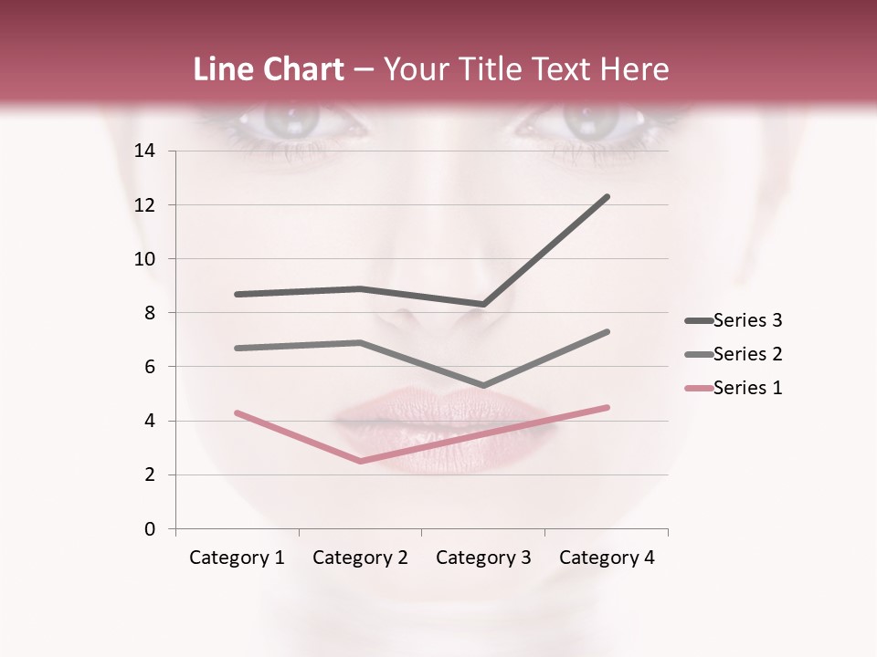 A Woman With Blue Eyes Is Shown In This Powerpoint Presentation PowerPoint Template