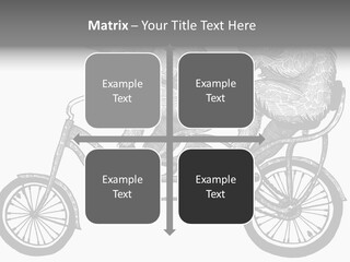 Two Bears Riding On A Bicycle With A Silver Background PowerPoint Template