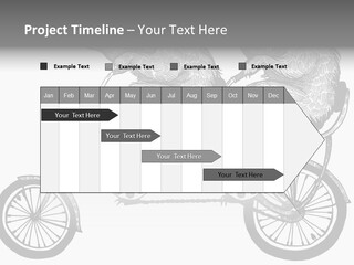 Two Bears Riding On A Bicycle With A Silver Background PowerPoint Template