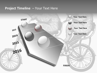 Two Bears Riding On A Bicycle With A Silver Background PowerPoint Template
