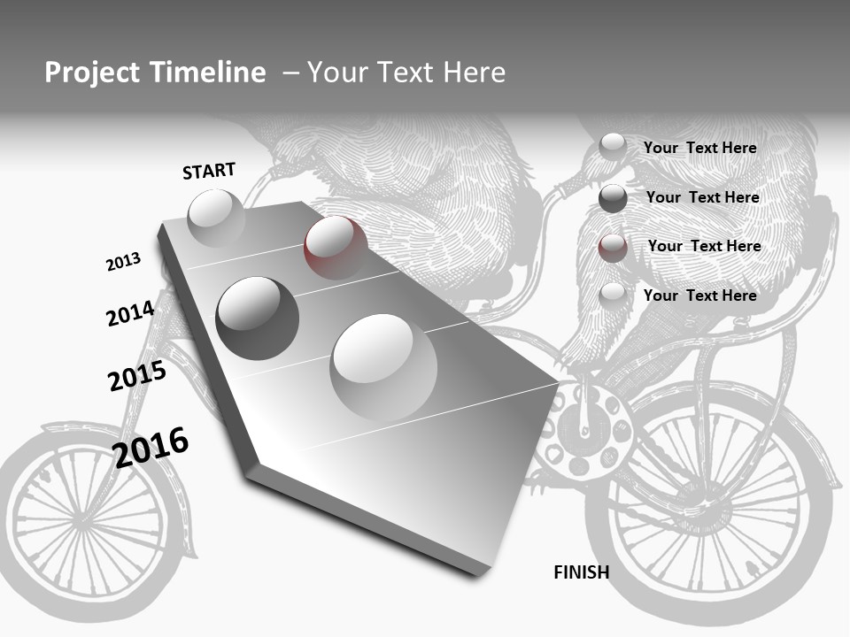 Two Bears Riding On A Bicycle With A Silver Background PowerPoint Template