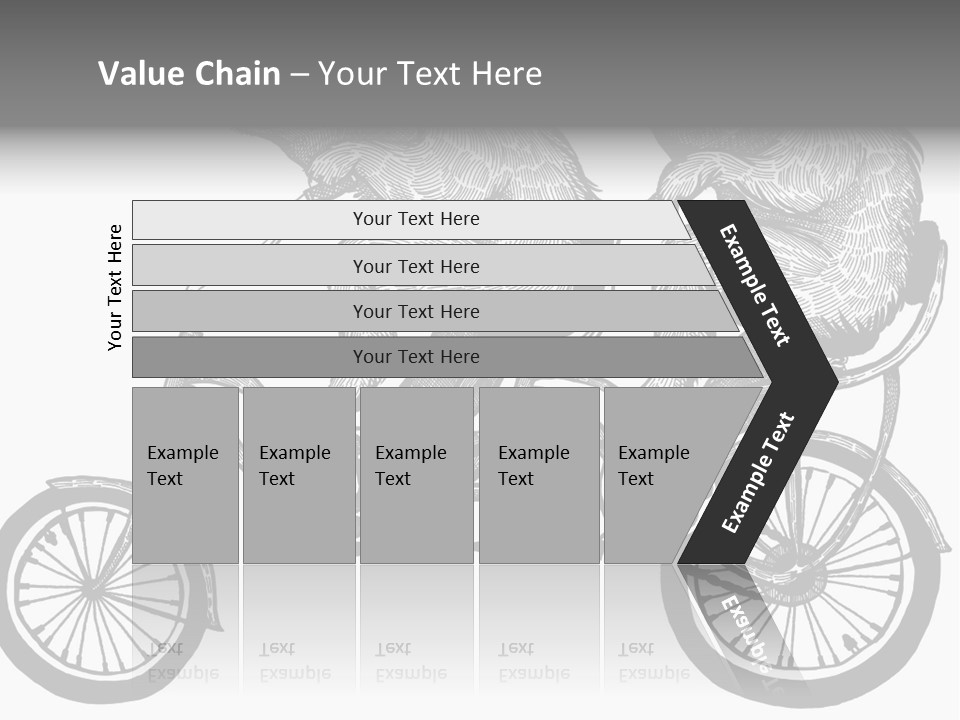 Two Bears Riding On A Bicycle With A Silver Background PowerPoint Template