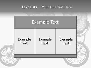 Two Bears Riding On A Bicycle With A Silver Background PowerPoint Template