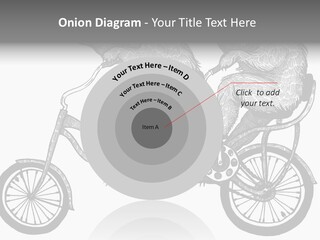 Two Bears Riding On A Bicycle With A Silver Background PowerPoint Template