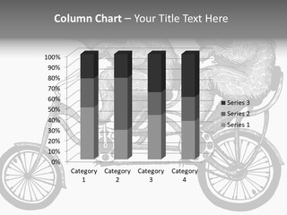 Two Bears Riding On A Bicycle With A Silver Background PowerPoint Template