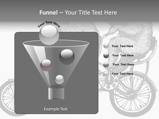 Two Bears Riding On A Bicycle With A Silver Background PowerPoint Template