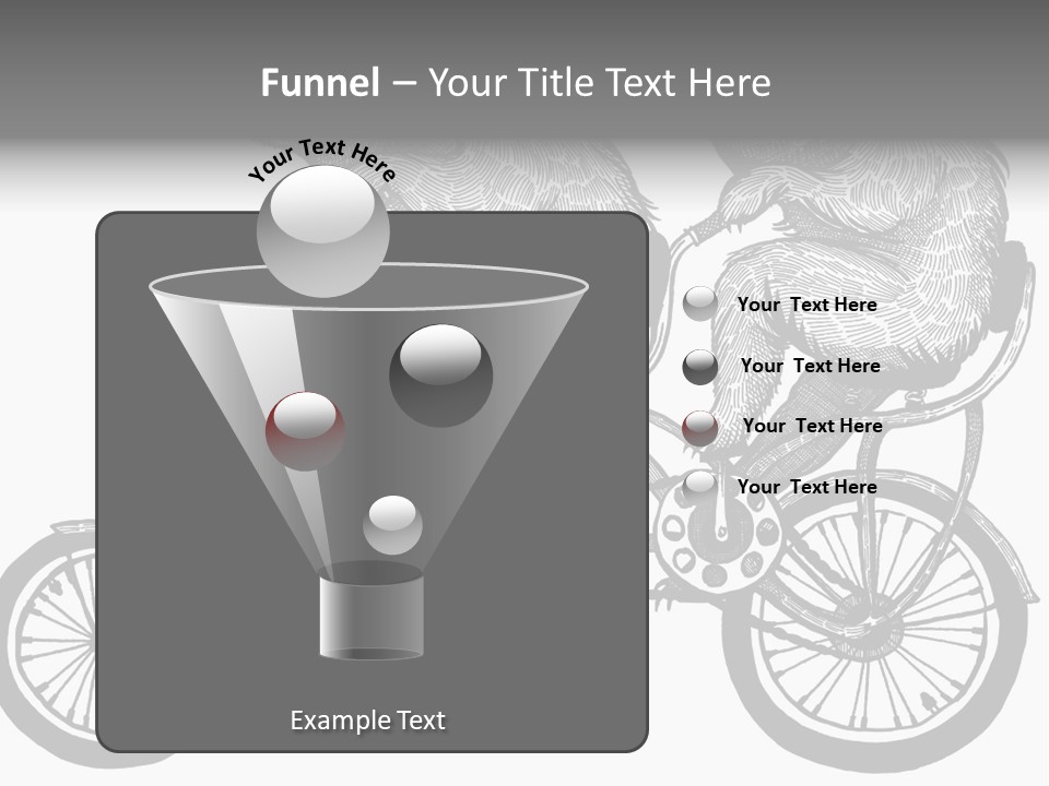 Two Bears Riding On A Bicycle With A Silver Background PowerPoint Template