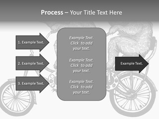 Two Bears Riding On A Bicycle With A Silver Background PowerPoint Template