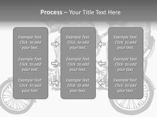 Two Bears Riding On A Bicycle With A Silver Background PowerPoint Template