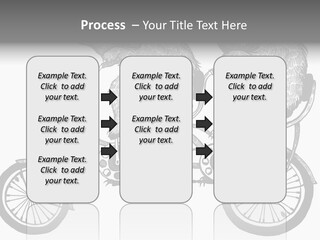 Two Bears Riding On A Bicycle With A Silver Background PowerPoint Template