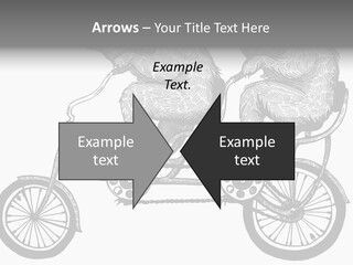 Two Bears Riding On A Bicycle With A Silver Background PowerPoint Template
