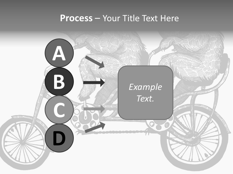 Two Bears Riding On A Bicycle With A Silver Background PowerPoint Template