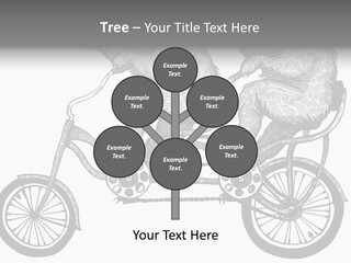 Two Bears Riding On A Bicycle With A Silver Background PowerPoint Template