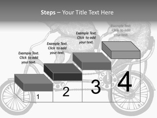 Two Bears Riding On A Bicycle With A Silver Background PowerPoint Template