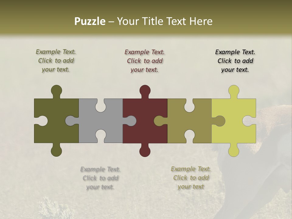 A Gazelle Standing In The Middle Of A Field PowerPoint Template